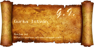 Gurka István névjegykártya