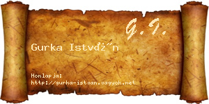 Gurka István névjegykártya